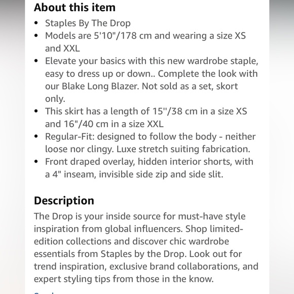 Black Mini skort - Picture 10 of 10